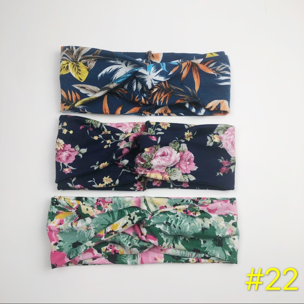 Cross Headbands 3pcs